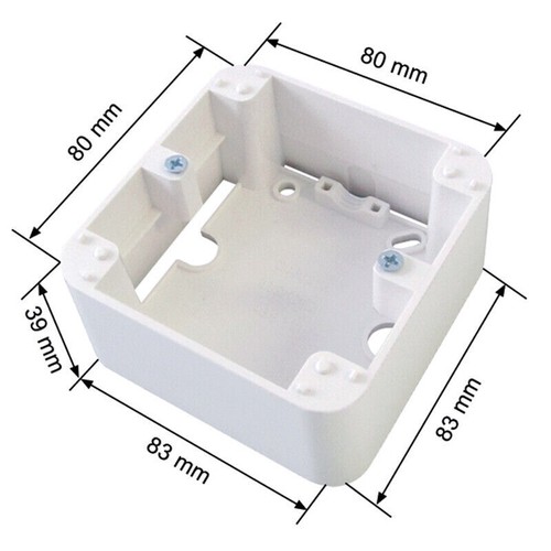 Aufputzrahmen AP Dose für Inprojal DUOMATIC 50 B BZ / 50R RZ G + A ultra weiss - Bild 2 von 2