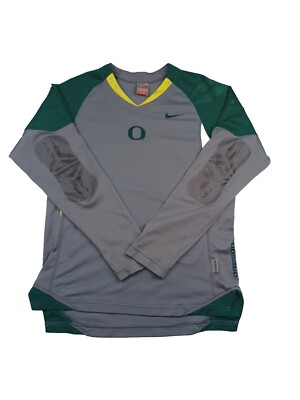 Oregon Ducks Football Team Issued Nike Fit Dry Long Sleeved Shirt Size Small 