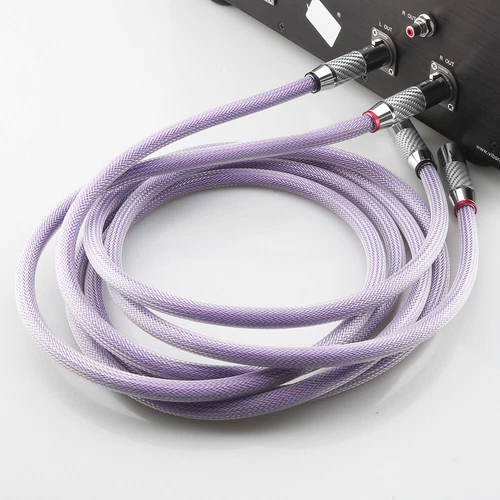 Pair 8N OCC Copper Balanced XLR Cable Carbon Fiber Plug HIFI Interconnect Cable - Picture 5 of 9