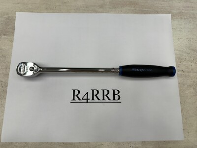 Snap-on Tools USA NEW 1/4'' POWER BLUE Soft Grip Long Handle Ratchet THLL72MB