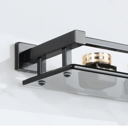 Bathroom Shelves Tempered Glass Shelf Wall Mount Stainless Steel