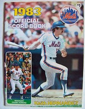 Keith Hernandez 1st yr with NY Mets v Padres Shea Stadium Program Scorecard 1983