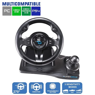SUBSONIC Superdrive - GS550 steering racing wheel with pedals, paddles, shift...