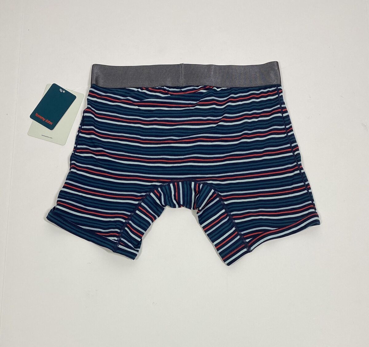 NWT Tommy John Second Skin Stripe Boxer Briefs Size Small