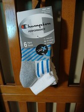 (3) 6 Pair-Champion Women's Socks Performance X-Temp Pink Blue Gray Size 5-9