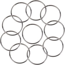 12 Pack Silver Metal Macrame Rings 2 Inch for DIY Crafts and Decor