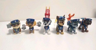 Paw Patrol Ultimate Police Rescue Pups With  Packs Lot Of 6 set  Ty37