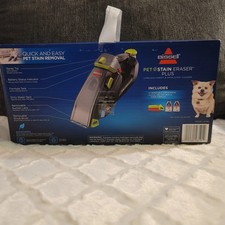 Bissell Pet Stain Eraser plus Hair Remover Handheld Carpet Cleaner Bagless New
