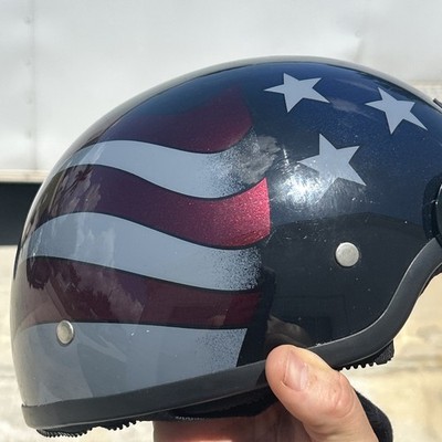 Harley Davidson USA American Flag Dot Helmet Sz Large | eBay