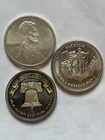 1oz Silver Round Lot Of 3 JM, A-mark, Golden State Mint .999 Fine