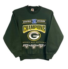 Vintage 90s Green Bay Packers Back to Back Champions Crewneck Sweatshirt Medium