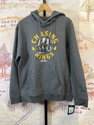 Call of Duty Chasing Rings Hoodie Sweatshirt Gray Large Activision NWT