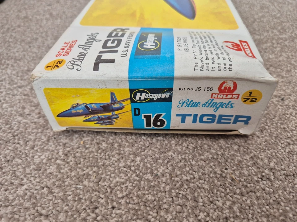 1/72 Vintage Hasegawa Grunman Blu Angeli F11F-1 Tiger Piano Kit Modello JS-156 - Immagine 2 di 4