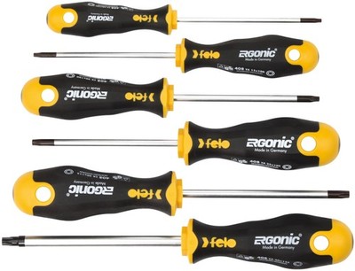 Felo Schraubendreher Satz 6-teilig ERGONIC 408 Torx T 10 - T 40