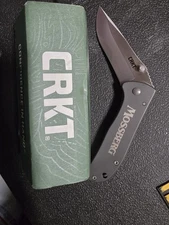 Mossberg CRKT Drifter 6450S Stainless Steel Frame Lock Pocket Knife .