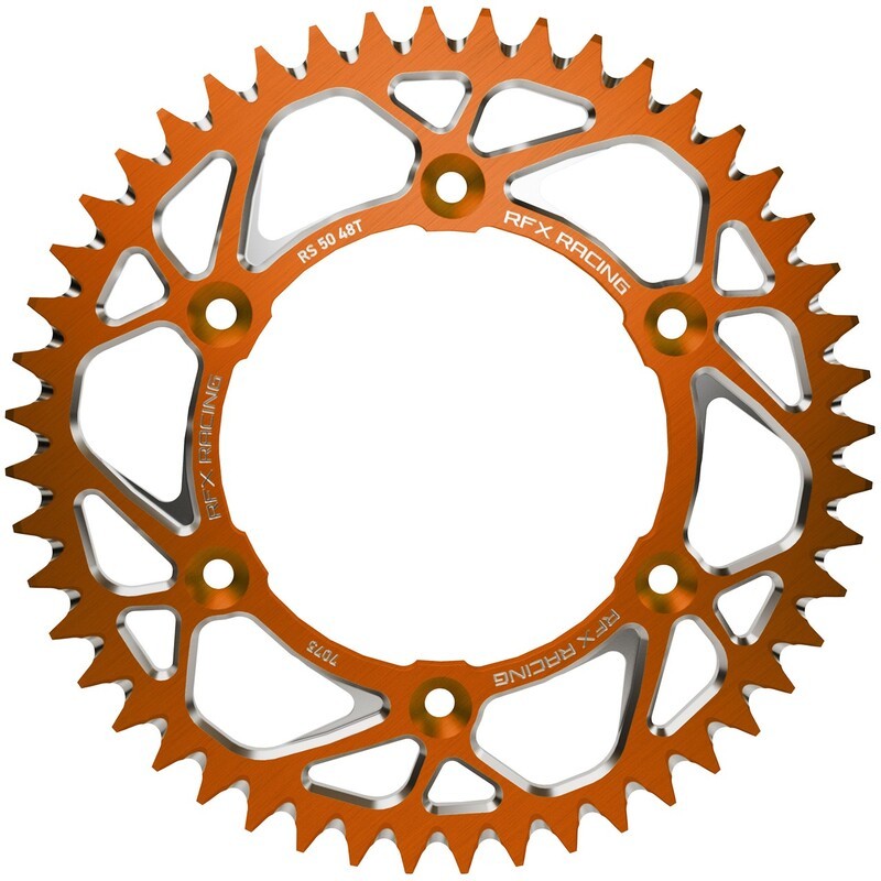 Couronne alu RFX Pro Series Elite 520 couleur argent pour moto