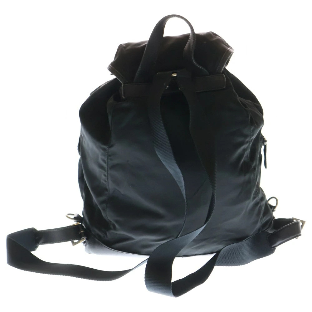 Prada Size - Triangle Logo Rucksack Backpack Blac… - image 2