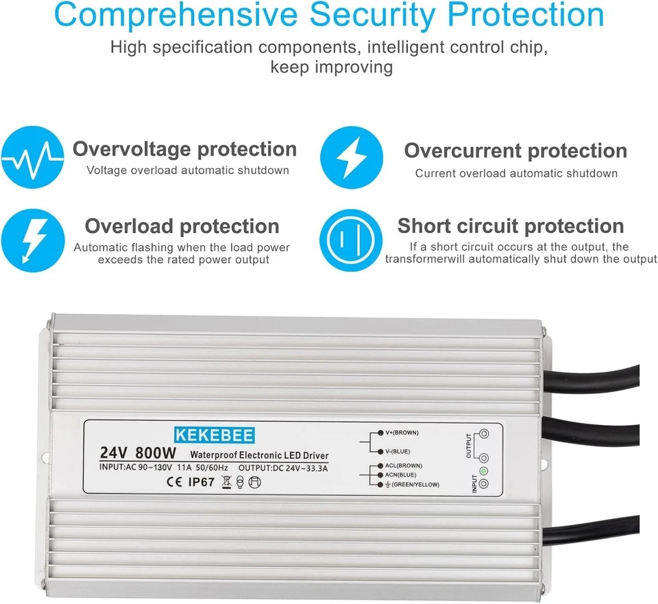 Waterproof Power Supply for Indoor/Outdoor LED Lighting - Image 4 of 4