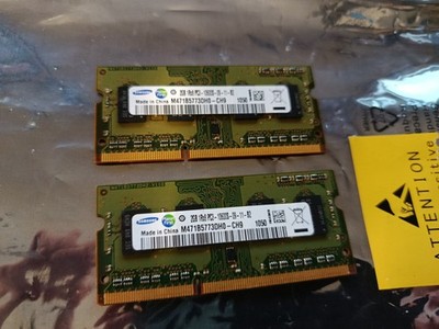 4GB 2x 2GB DDR3 SO DIMM PC3-10600S 1333MHz SAMSUNG M471B5773DH0