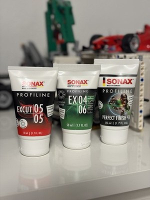 Sonax Profiline Politur 50ml Heavy Cut Finish Perfect Finish Lackpolitur Set 3x