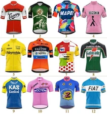 Retro Cycling Jersey Short  Vintage Bicycle Bike Shirt Team Pro Old Ride Clothes