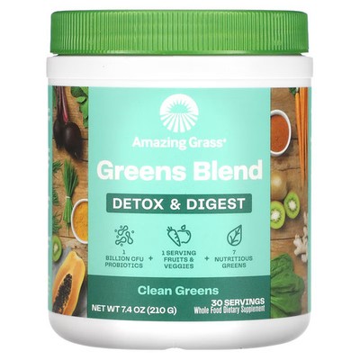2 X Amazing Grass, Green Superfood, Detox & Digest, 7.4 oz (210 g)