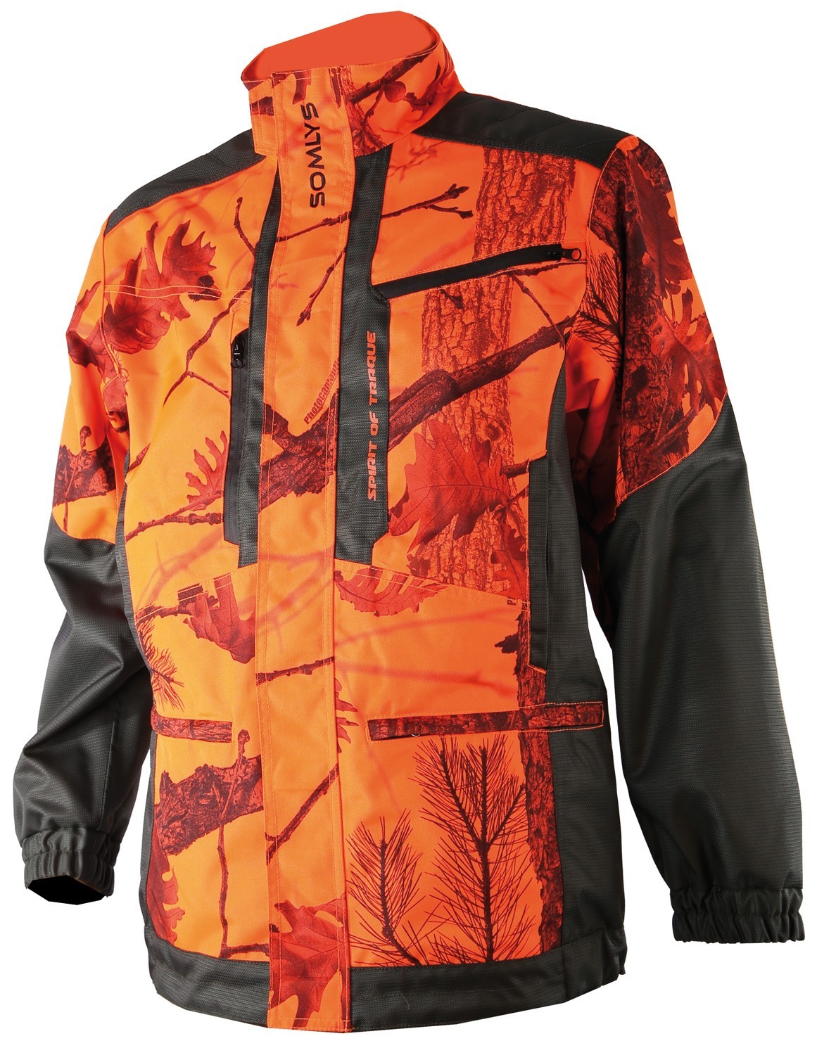 Veste de traque Somlys Spirit Traque 457 orange et verte pour chasseur