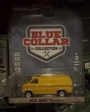 Greenlight 1/64 Blue Collar 1972 GMC Vandura, Yellow Van. Limited Edition 