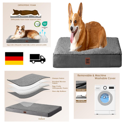 Hundematratze EHEYCIGA 89x58x9cm Waschbar Flaus