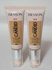 (2) Revlon PhotoReady Candid Natural Finish Foundation #400 Macadamia  New 