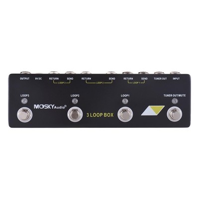 3 Loop Box Guitar Effect Pedal with Channel Selection True Bypass Guitar Effe...