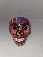 Mexican Pottery Hand Painted Sugar Skull Ceramic