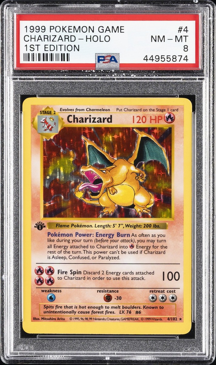 1999 POKEMON BASE SET 1ST EDITION #4 CHARIZARD-HOLO PSA 8 | eBay