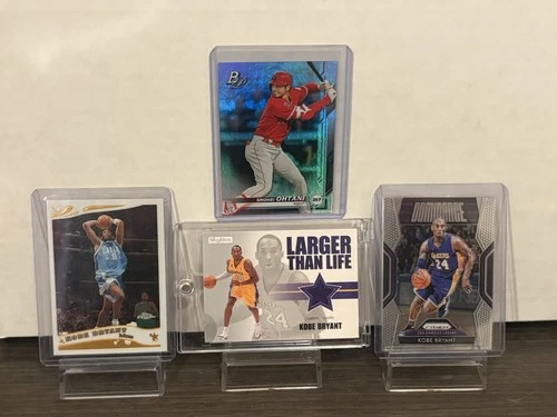 RARE LOT SHOHEI OHTANI CARD SILVER FOIL KOBE BRYANT AUTHENTIC JERSEY CARD CHROME