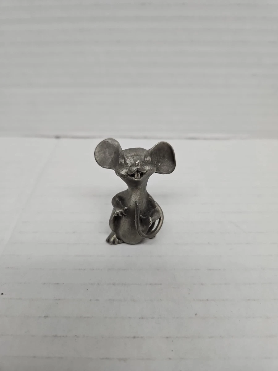 Hudson Pewter Mouse Figurine Collectible Pewter Metalware for sale