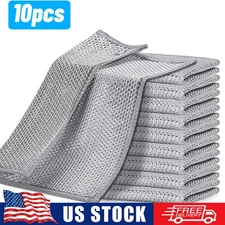 10 Pieces Dishwashing Cloth Premium Metal Wire Multipurpose Dishwashing Cleaning