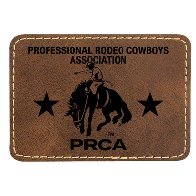 PRCA Pro Rodeo Premium Leather Patch   Iron-On Cowboy Culture Appliqu