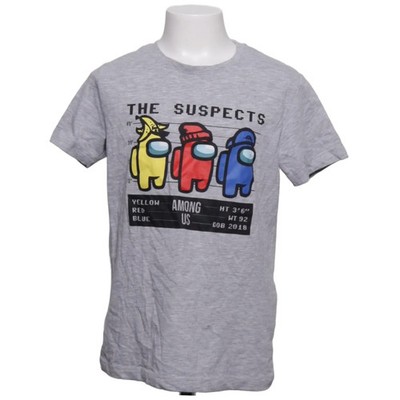 Among US, T-shirt, Größe: 128, Grau/Mehrfarbig, Baumwolle/Polyester, Print #h3D
