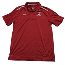 Nike Alabama Crimson Tide Dri-FIT Vapor Coach Polo Shirt Mens Medium