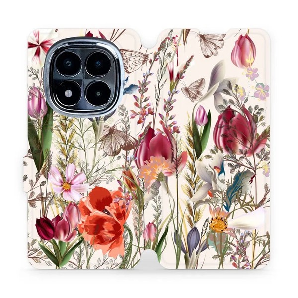 HandyhüLle Mit Klappe FüR Xiaomi Poco X7 Mobiwear Case Cover Etui Blumenstrauß-image