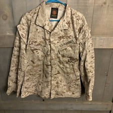 U.S. Marine Corps USMC Desert MarPat Camouflage Blouse Shirt Top Small Short