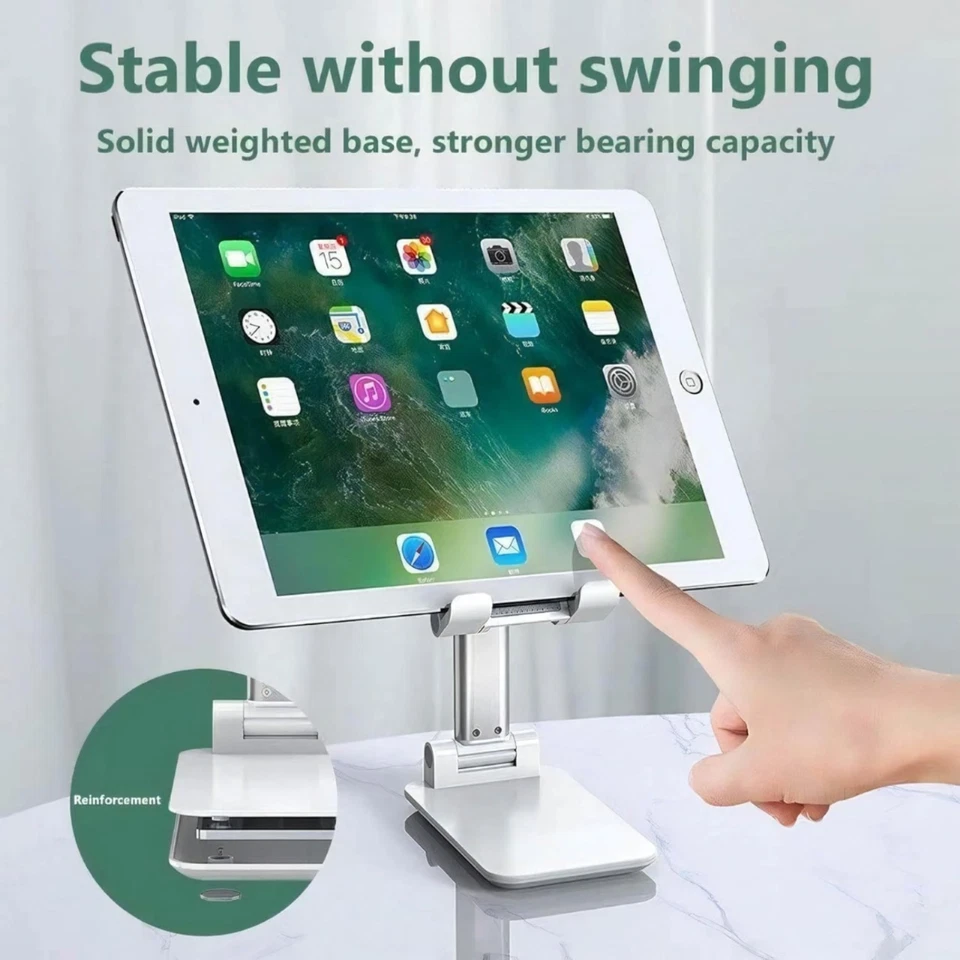 Phone Desk Holder Stand Foldable Desktop Table Mount For Mobile Tablet Universal - Image 3 of 4