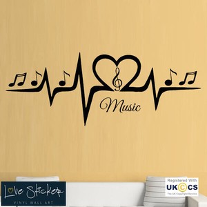 Music Symbols Pulse Script Studio Cool Living Room Wall Art Stickers Decals Viny Ebay Music Symbols Pulse Script Studio Cool Living Room Wall Art Stickers Decals Viny Ebay