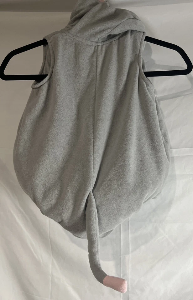 Disfraz de elefante de felpa gris Carters body solo bebé talla 24 meses Foto 4 de 4