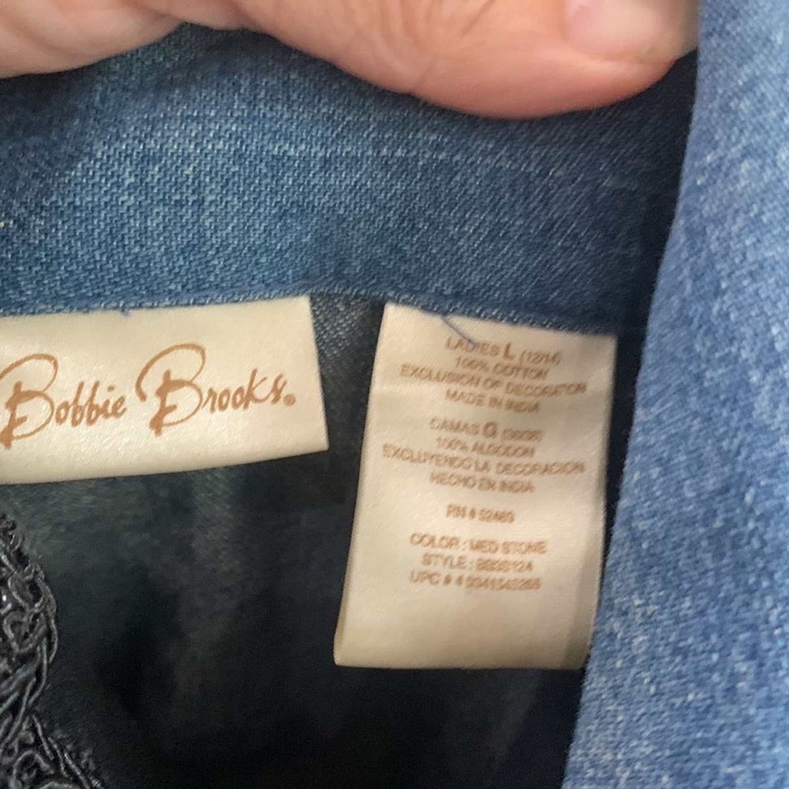 Bobby Brooks Spring Patchwork Denim Style Top. Si… - image 11