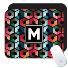 Gift Mousepad : Colorful Shape Design Geometric Modern Home Decor Hexagon