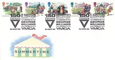 Summertime GB FDC Georege William YMCA Founder Dulverton Somerset 1994 (132746)