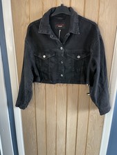 Ladies Black Denim Cropped Jacket Don’t Call Me Jennyfer