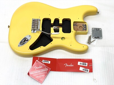 CRACKS!   MIM Fender FULL THICKNESS ALDER STRAT BODY Buttercream Electric Guitar