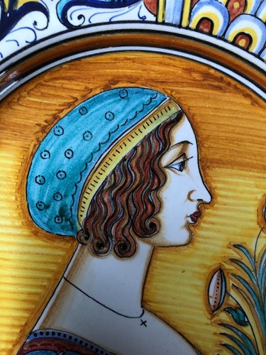 Finest Deruta Pottery Plate 10" -Made Painted by hand Italy - Picture 3 of 9